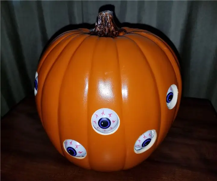 Geanimeerde Spooky Pumpkin Eyes: 9 stappe (met foto's)