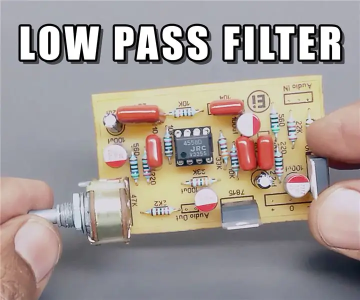 Low Pass Filter สำหรับซับวูฟเฟอร์ด้วย 4558D IC: 6 ขั้นตอน