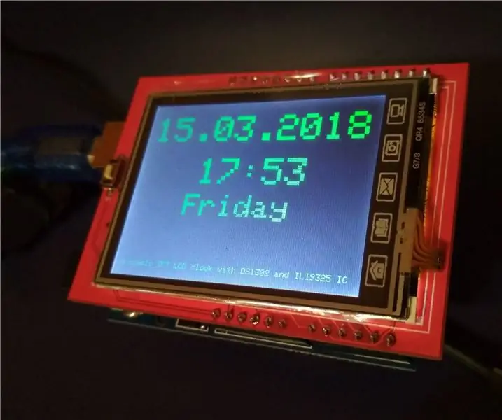 2.4 TFT LCD displeyli DS1302 soati: 5 qadam