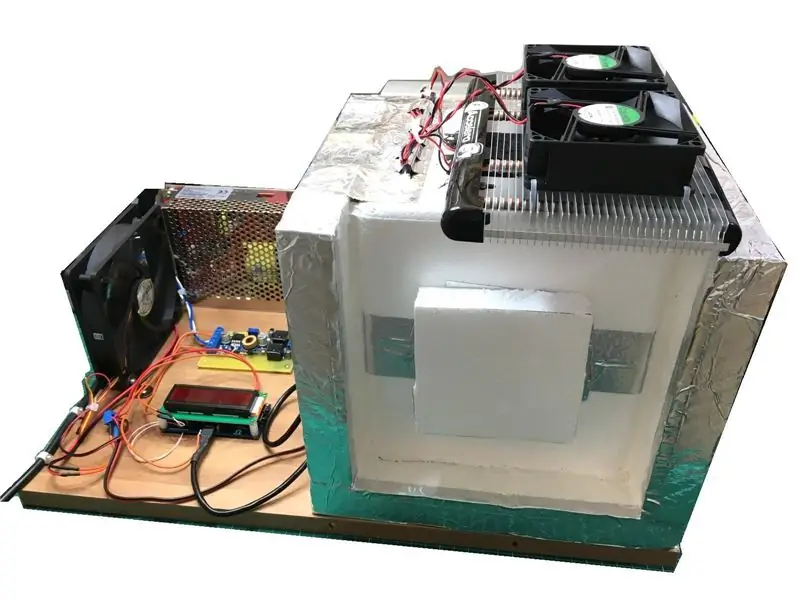 Scatola della camera a temperatura controllata fai-da-te con modulo Peltier TEC