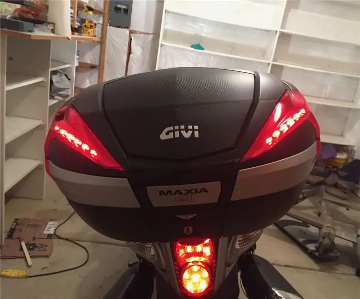 DIY Givi V56 Motorsiklo Topbox Light Kit Na May Pinagsamang Mga Sinyal: 4 na Hakbang (na may Mga Larawan)