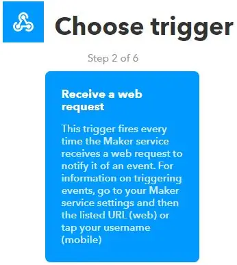 Կարգավորեք Receive a Web Request Trigger- ը
