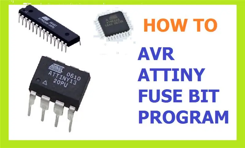 ATMEGA 8, 16, 328 Attiny va sug'urta bitlarini qanday dasturlash mumkin