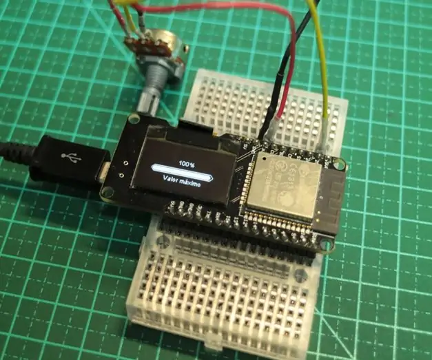 ESP32 z zaslonom Oled - vrstica napredka: 6 korakov