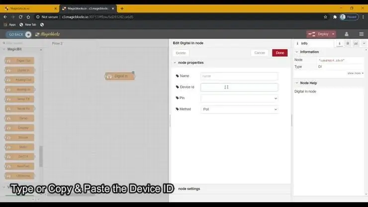 Configuració del bloc digital en bloc