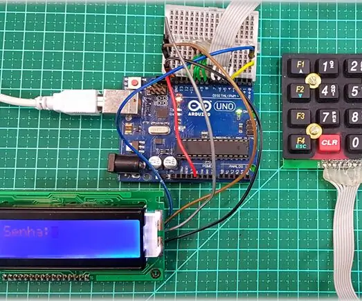 Prietaisų skydelio klaviatūra su LCD ekranu ir „Arduino Uno“: 9 žingsniai