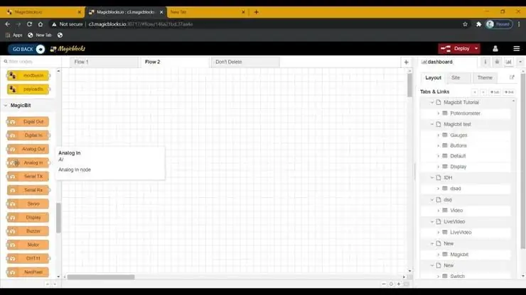 Configuración del bloque analógico en