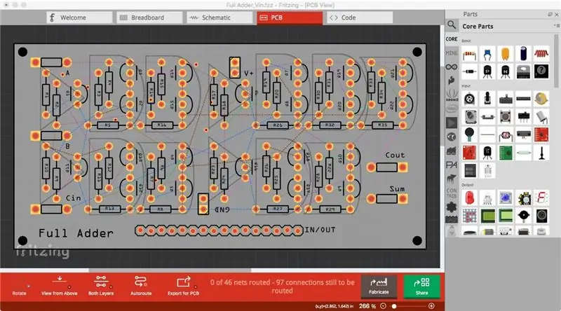 Projetando o PCB Full Adder