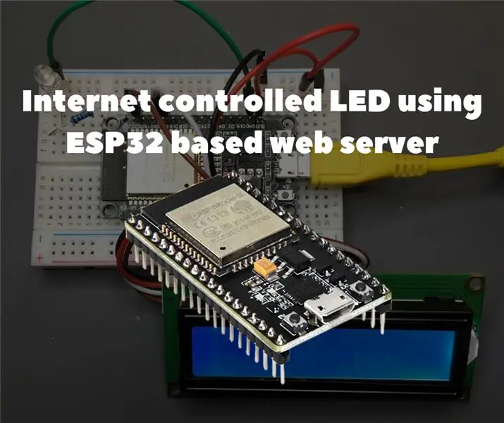 Internetom riadená dióda LED pomocou webového servera založeného na ESP32