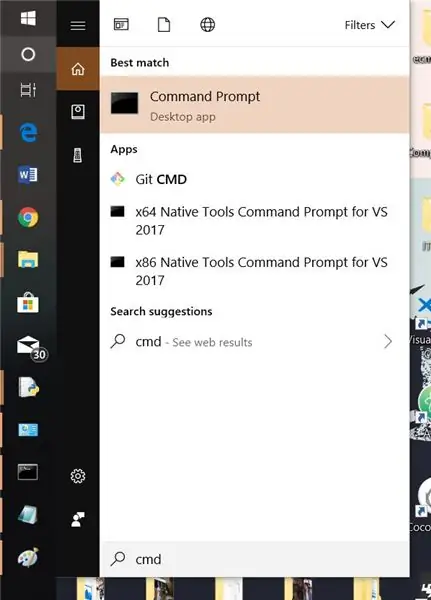 Gumawa ng RedditBot Folder at Buksan ang CMD