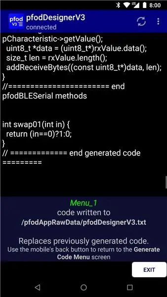 Generirajte ESP32 kod