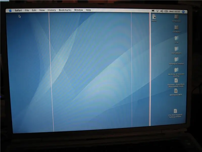 G4 Powerbook Virtual Lines Screenfix