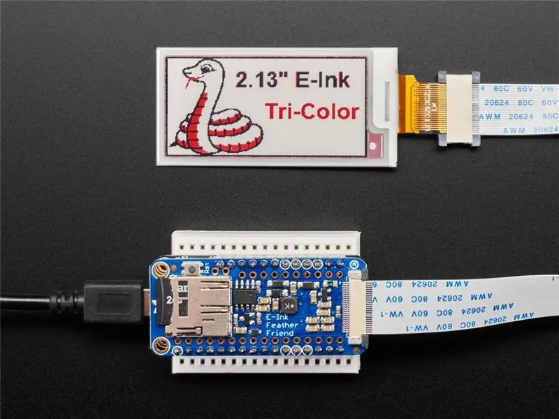 Tata Letak Alternatif: Adafruit Feather dan E-paper Display