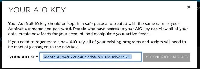 Adafruit IO тэжээлийг тохируулах