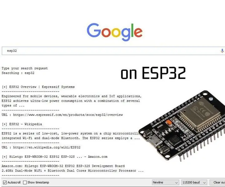 Carian Google di ESP32: 7 Langkah