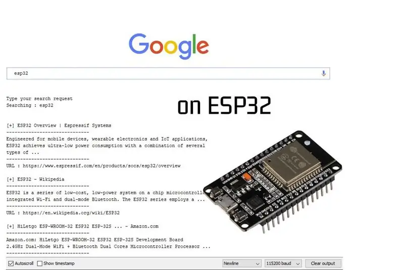 ESP32'de Google Arama