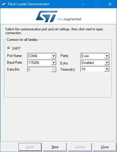 Installige Bootloader arendusplaadile