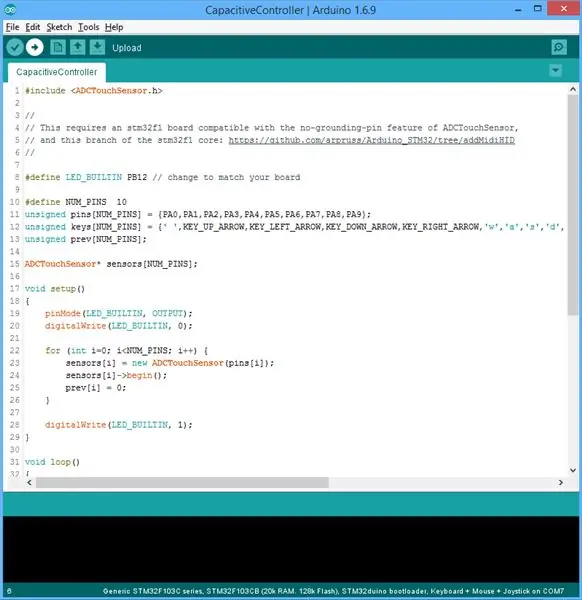 Nruab CapacitiveController Sketch