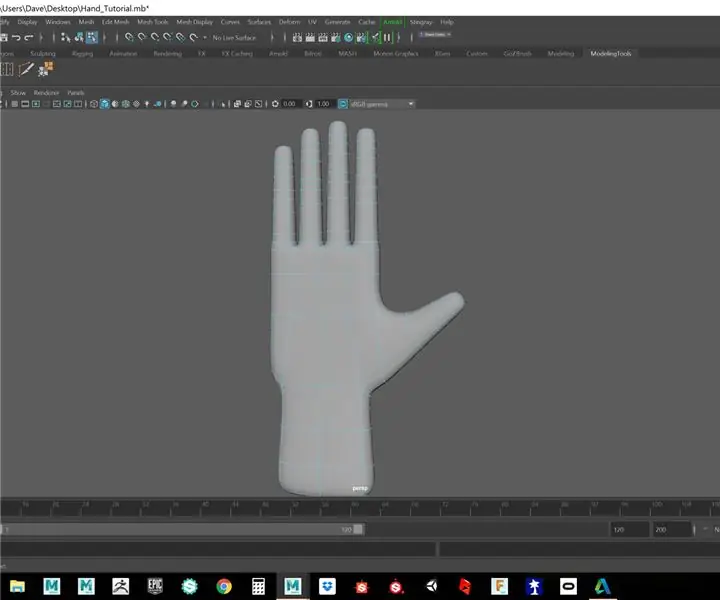 Mãos de modelagem em Maya e Mudbox (Parte 1): 9 etapas