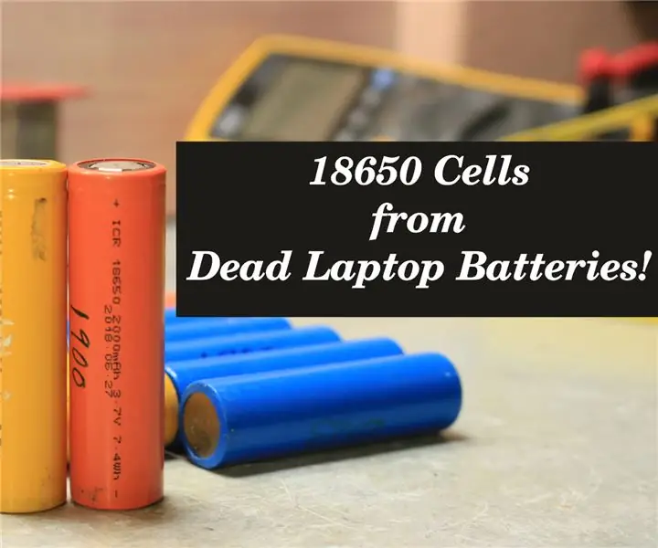 Paano Kumuha ng 18650 Mga Cell Mula sa Mga Patay na Baterya ng Laptop !: 7 Mga Hakbang (na may Mga Larawan)