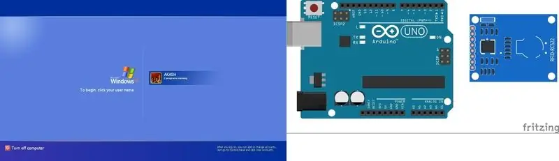 Отключете компютър с RFID и Arduino Uno