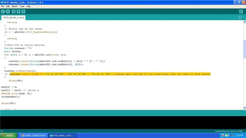 Modification du code et téléchargement