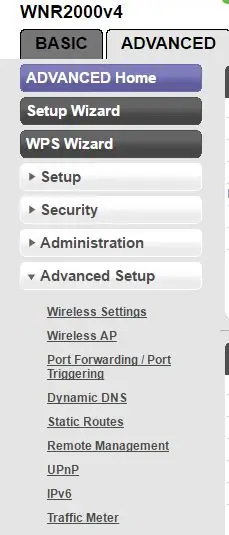 Navigeer naar de pagina Port Forwarding