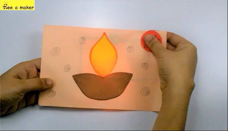 En lampe eller Diwali Paper Circuit Card