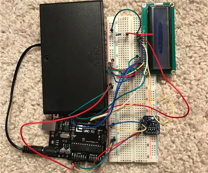 Adafruit SI1145 UV/vidljivo svjetlo/infracrveni senzor - Arduino i LCD: 4 koraka