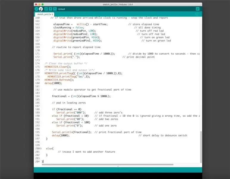 Augšupielādējiet kodu un pozīciju Arduino