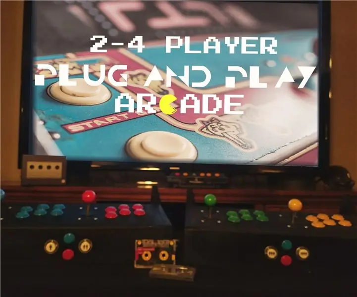 Raspberry Pi Arcade Plug and Play de 2 a 4 jogadores: 11 etapas