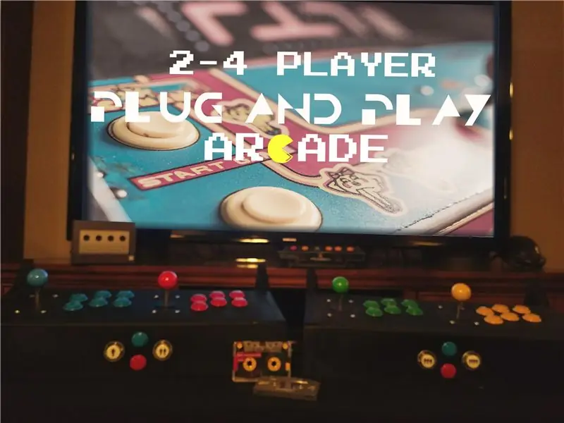 2-4 pelaajan Plug and Play Raspberry Pi Arcade