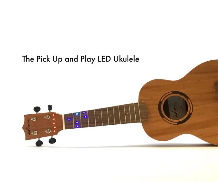 LED Ukulele: 6 sammu (piltidega)