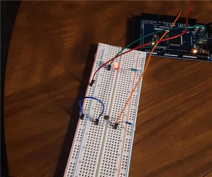 Arduino фоторезисторлық жарық диоды: 4 қадам