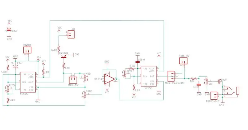 Dub Siren Schematic at PCB Files