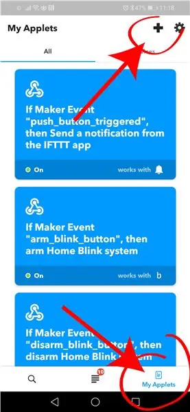 Notifiche di configurazione tramite IFTTT