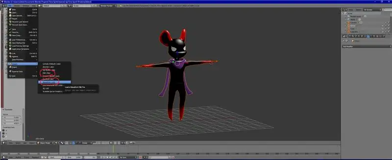 Démarrez Blender et apportez votre modèle !