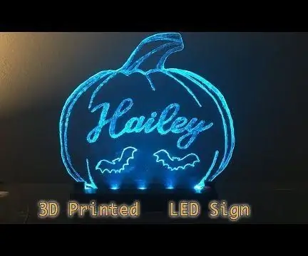 3D drukātā plexiglass LED zīme: 5 soļi