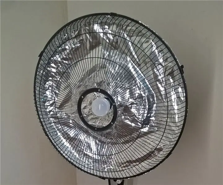 DIY-Recikliranje talnega ventilatorja v fotografski modifikator svetlobe/svetilka vse v enem: 11 korakov