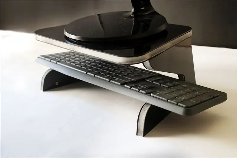 Ergonomiese Edge Lit Monitor Stand