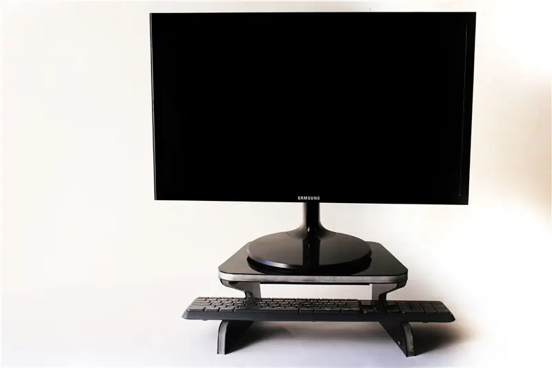 Ergonomik Kenardan Aydınlatmalı Monitör Standı