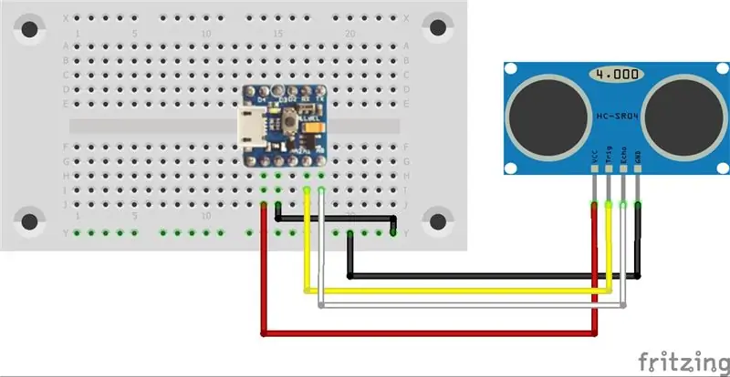 Interfaçage du capteur à ultrasons avec PICO