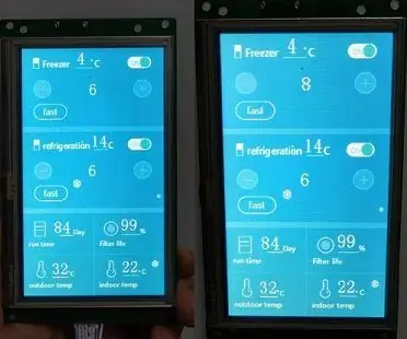 El control del refrigerador con Tft Lcd: 6 pasos