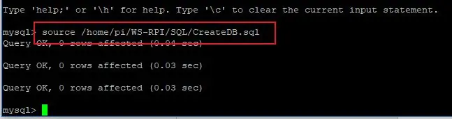 WS-RPI: CONFIGURACIÓN BASE DE DATOS