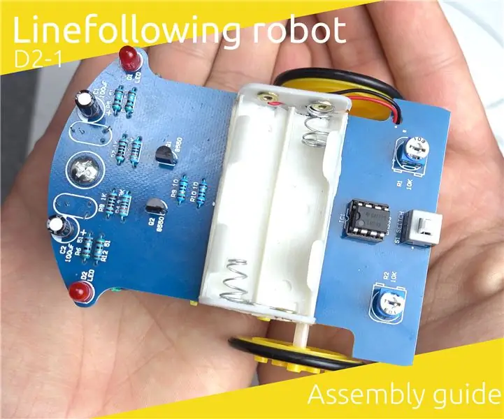 Guía de montaje del robot de seguimiento de línea D2-1 - Kit de robot ultra económico: 17 pasos