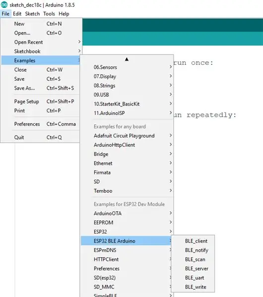 Nastavení ESP32 Arduino IDE