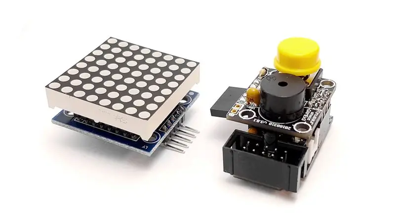 Hur man kopplar en MAX7219 driven LED -matris 8x8 med ATtiny85 mikrokontroller