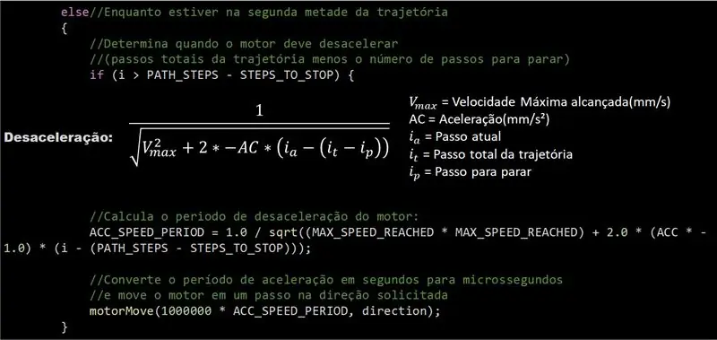 Funciones - Función de movimiento - Deceleración