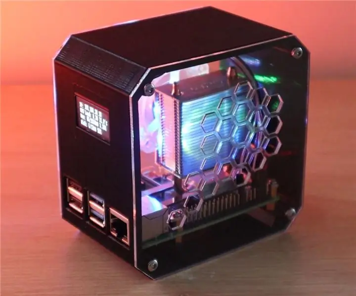 Статистика дисплейи менен DIY Raspberry Pi Desktop Case: 9 кадам (Сүрөттөр менен)