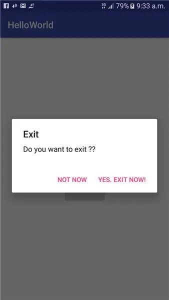 HelloWorld With Exit Button AndroidStudio